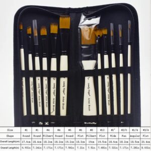 ชุดแปรงศิลปะ-Lonely-Finger-12-ชิ้นพร้อมกระเป๋าใส่