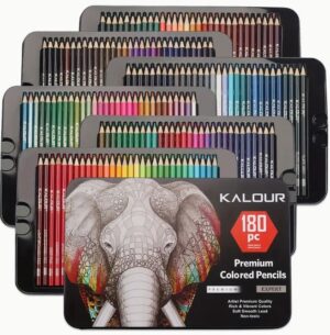 ดินสอสี-180-สีหรูหราในกล่องเหล็ก