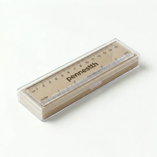 ไม้บรรทัดไม้ธรรมชาติ Pennestth 30 ซม. วัดได้แม่นยำ มีร่องอเนกประสงค์