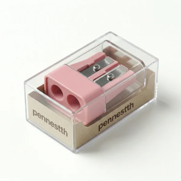 กบเหลาดินสอ Pennestth สีชมพู เหลาคม มีที่เก็บเศษ